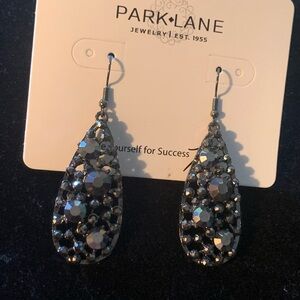 Park Lane Sparkling Hematite Game On Teardrop Earrings *NEW*